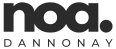 Logo Noa Dannonay noir sur fond blanc, typographie bold et épurée