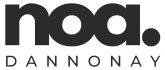 Logo Noa Dannonay noir sur fond blanc, typographie bold et épurée